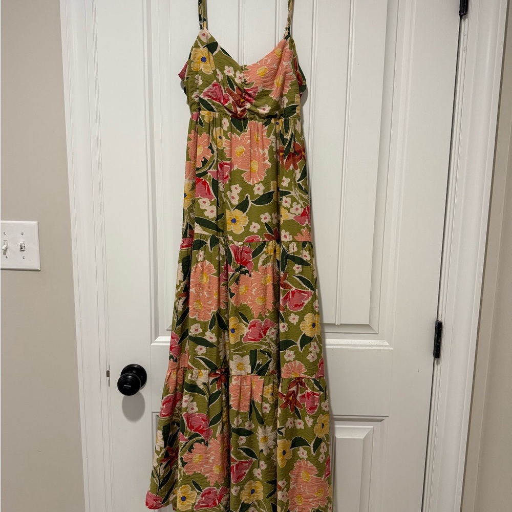 Floral Maxi Dress with Spaghetti Straps